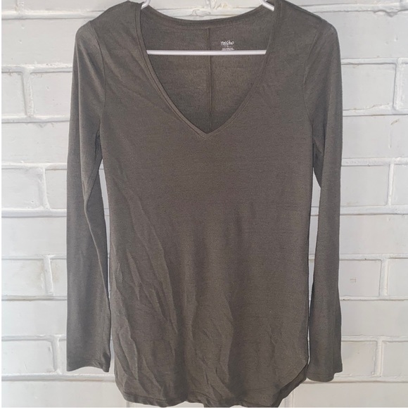 Dark Taupe Long Sleeve Top - Picture 1 of 6